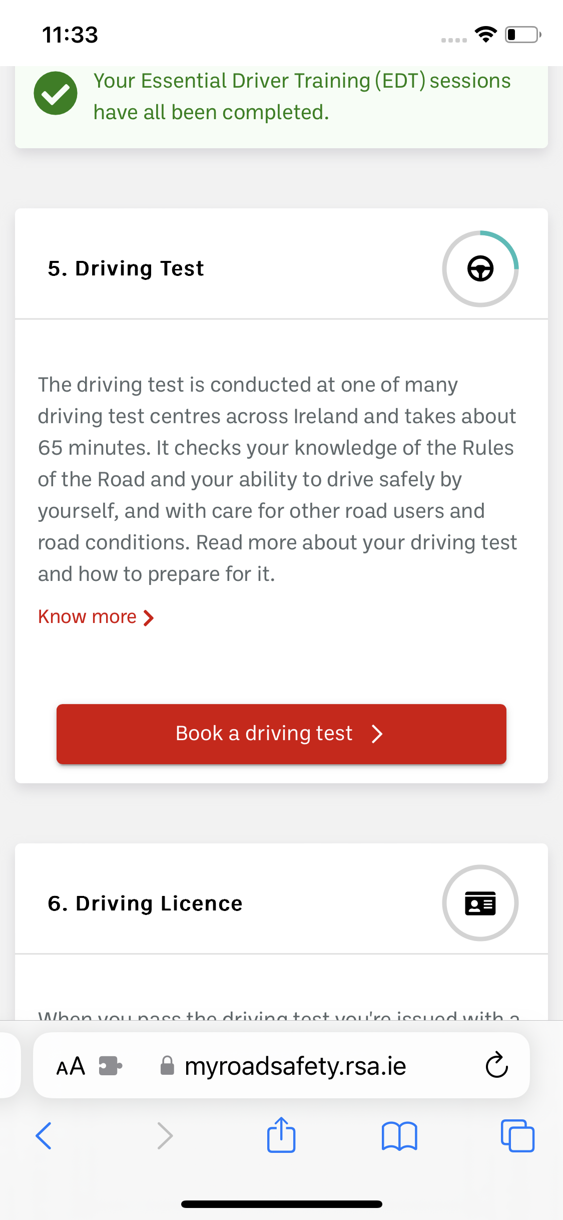 Screenshot of 'View my Steps' button